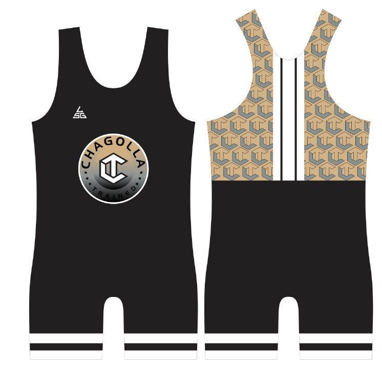 Chagolla Trained Wrestling Singlet - Gold Strength - MENS CUT/WITH NAME