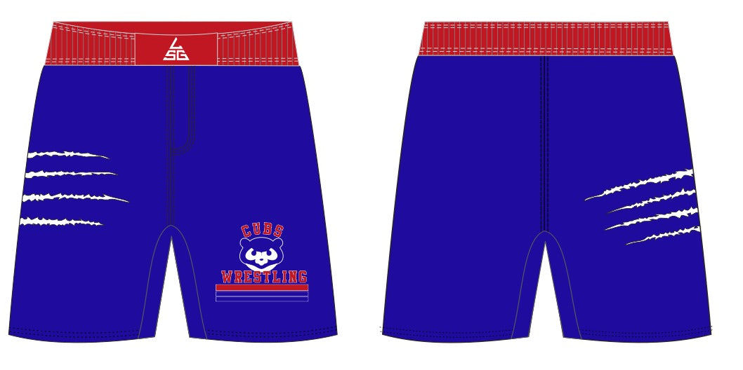 Cubs Wrestling Fight Shorts - Blue