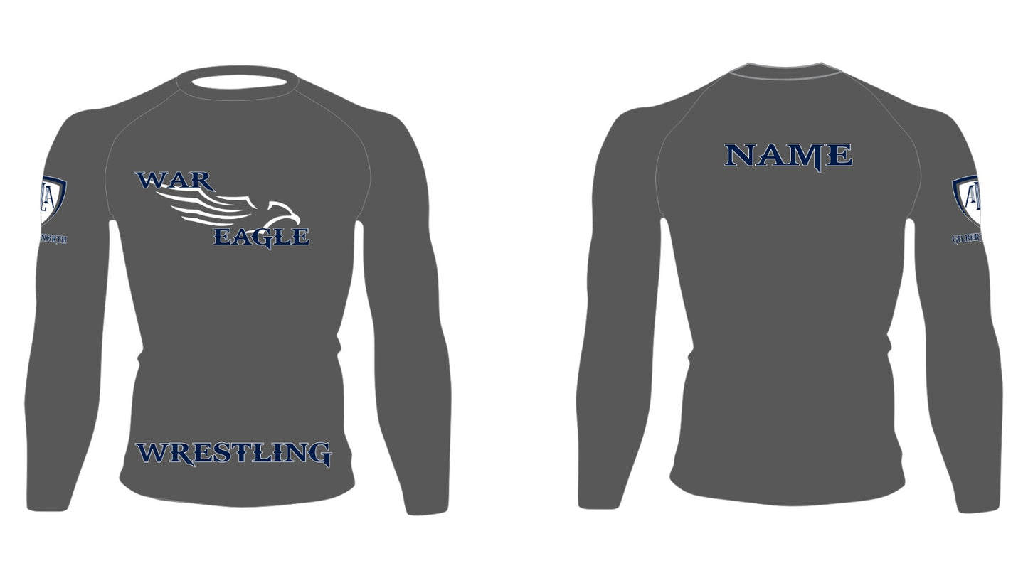 American Leadership Academy Gray Long Sleeve Compression Shirt