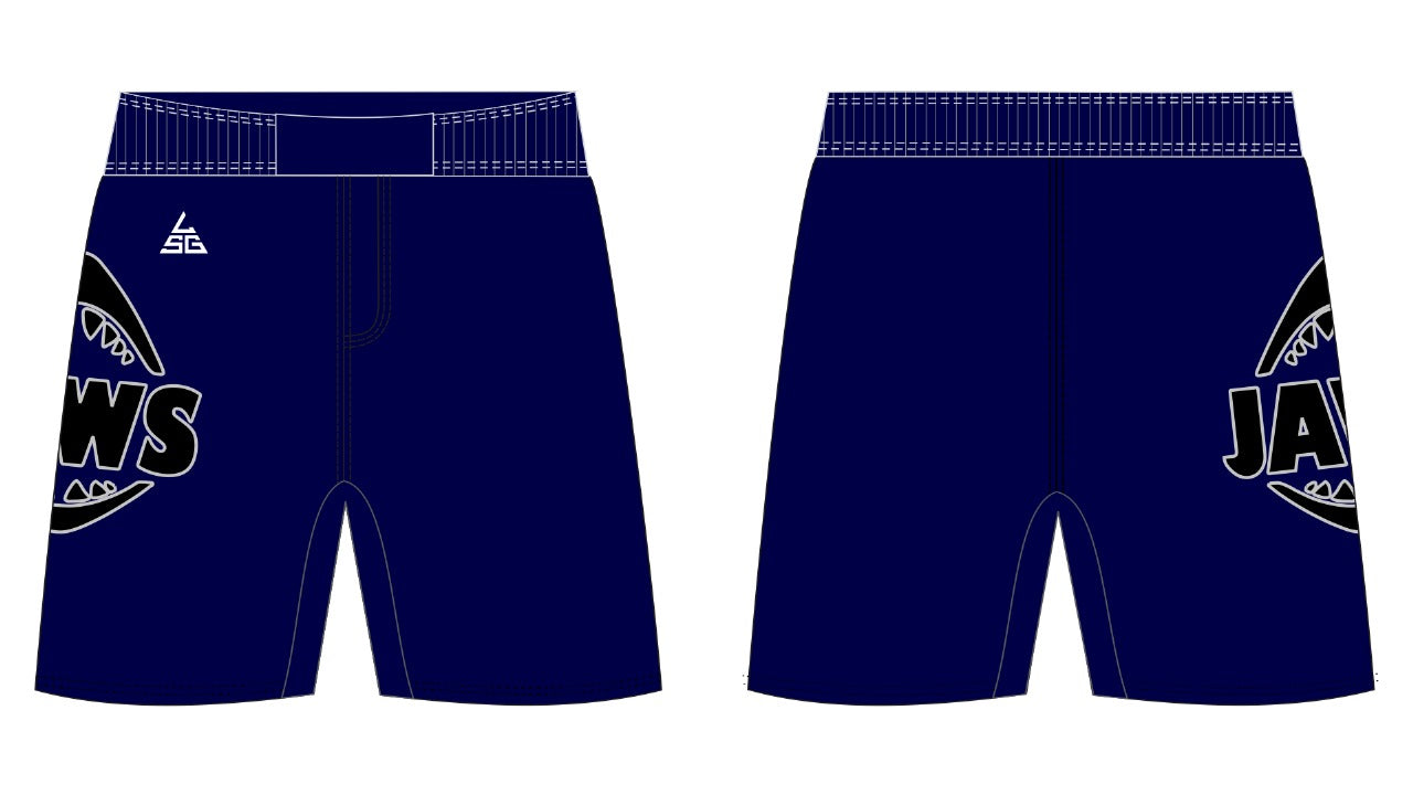 Jaws Wrestling Fight Shorts - Navy Blue