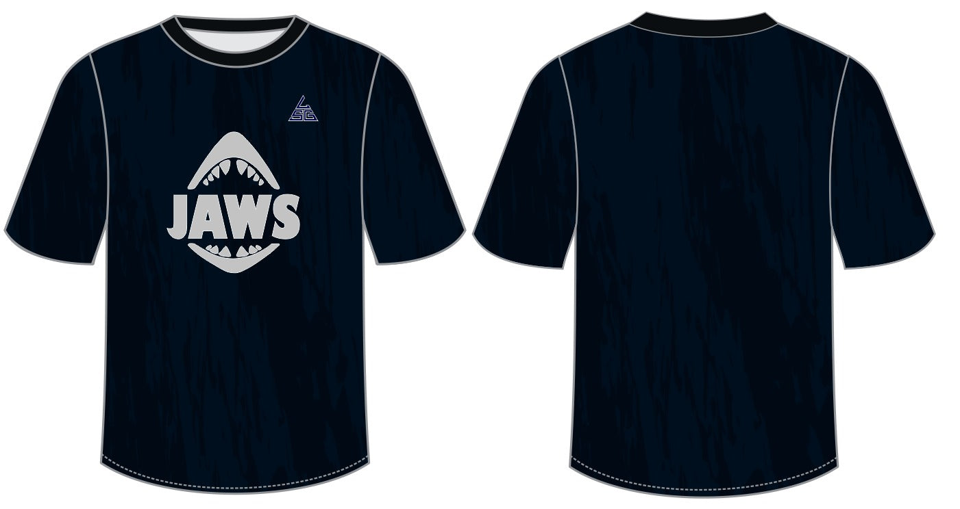 Jaws Wrestling T-Shirt - Navy Blue