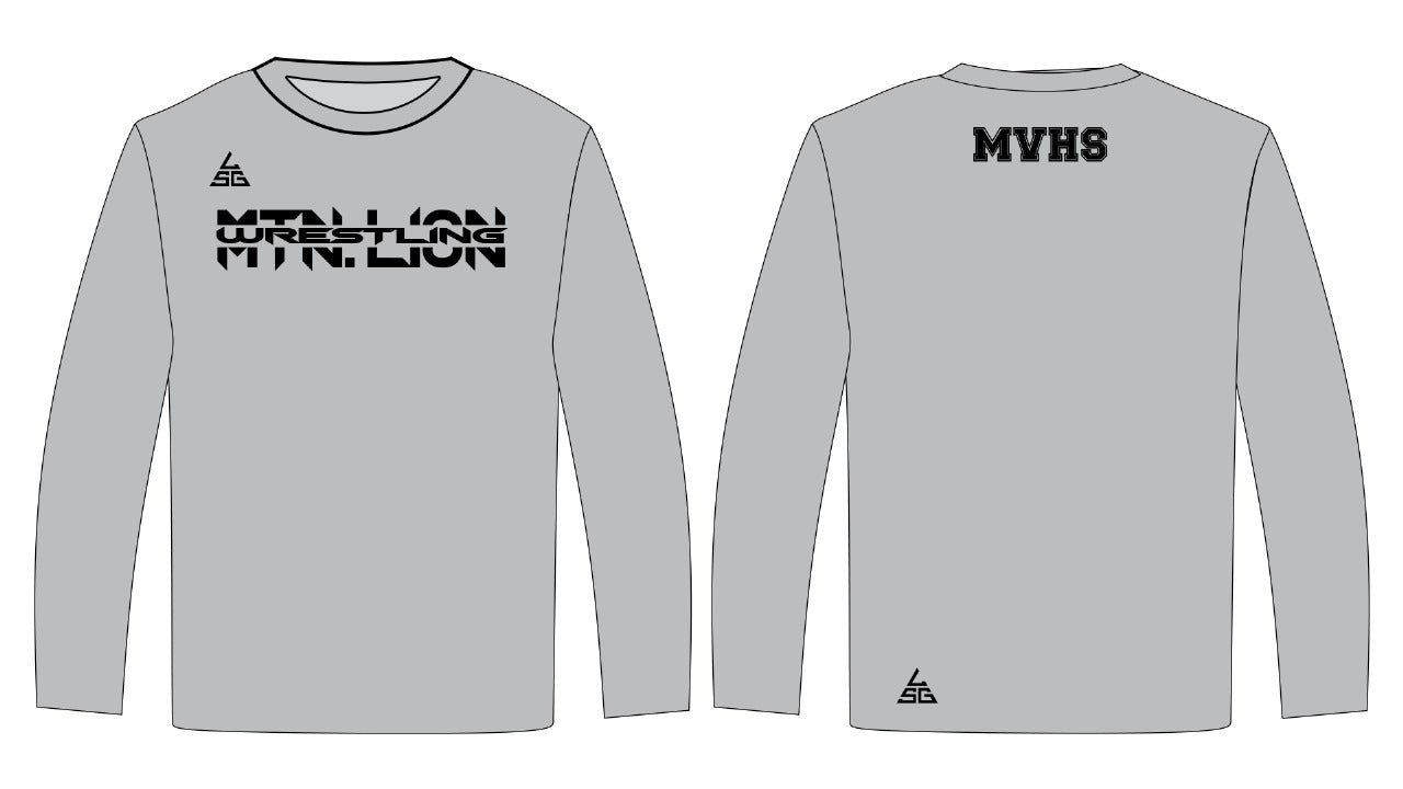 Mtn. Lion Wrestling Long Sleeve - DriFit (Gray)