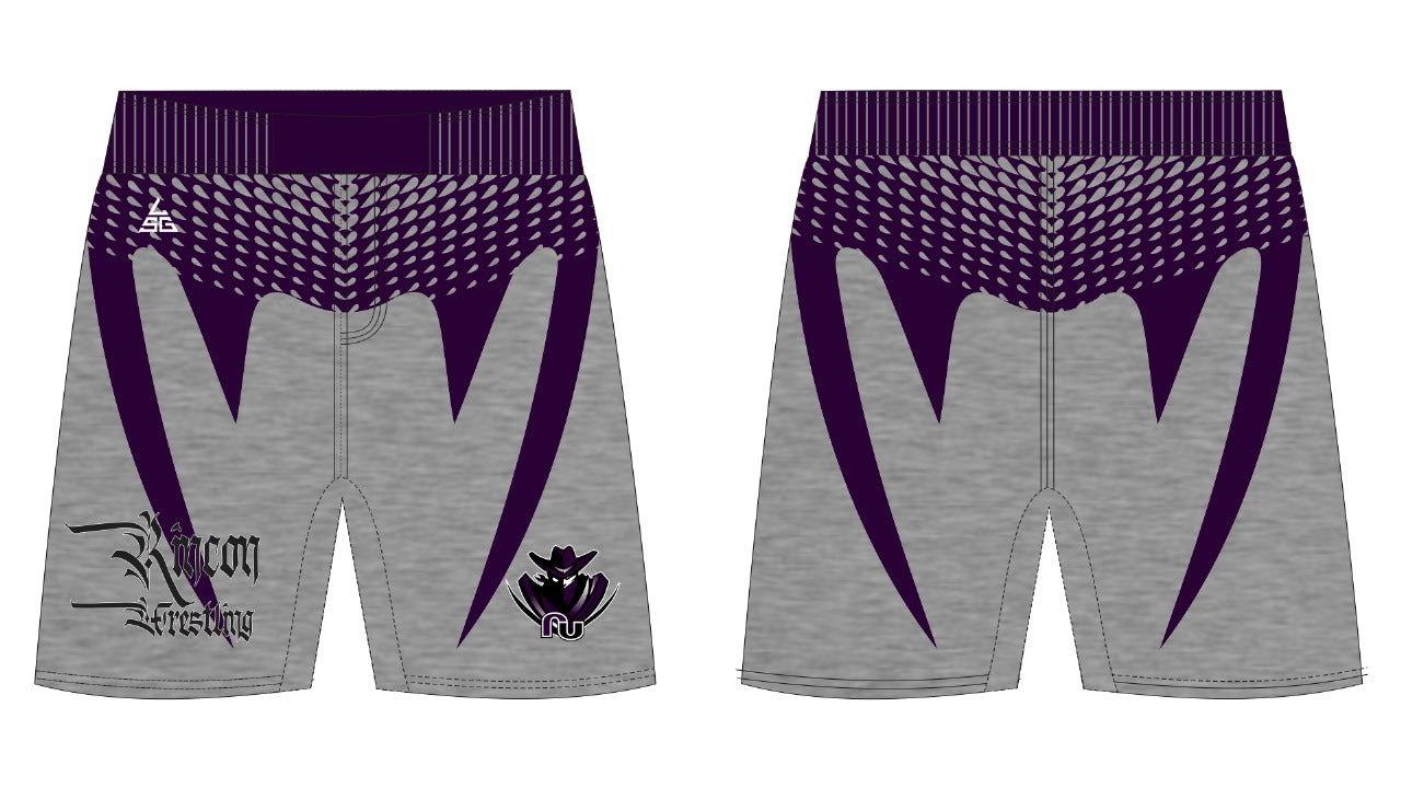 Rangers Wrestling Fight Shorts - Gray