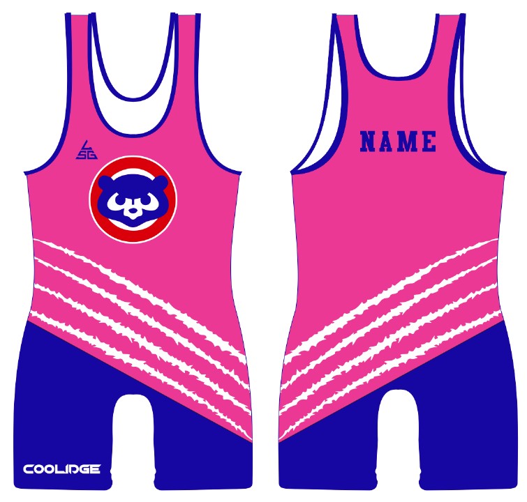 Coolidge Wrestling Blue & Pink Singlet