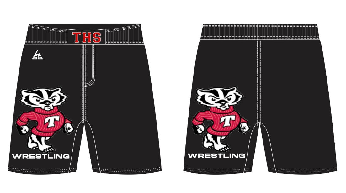 THS Wrestling Fight Shorts - Black