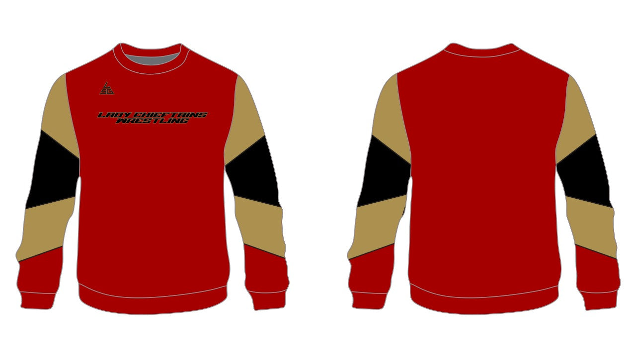 Lady Chieftain Wrestling Sweatshirt - Red