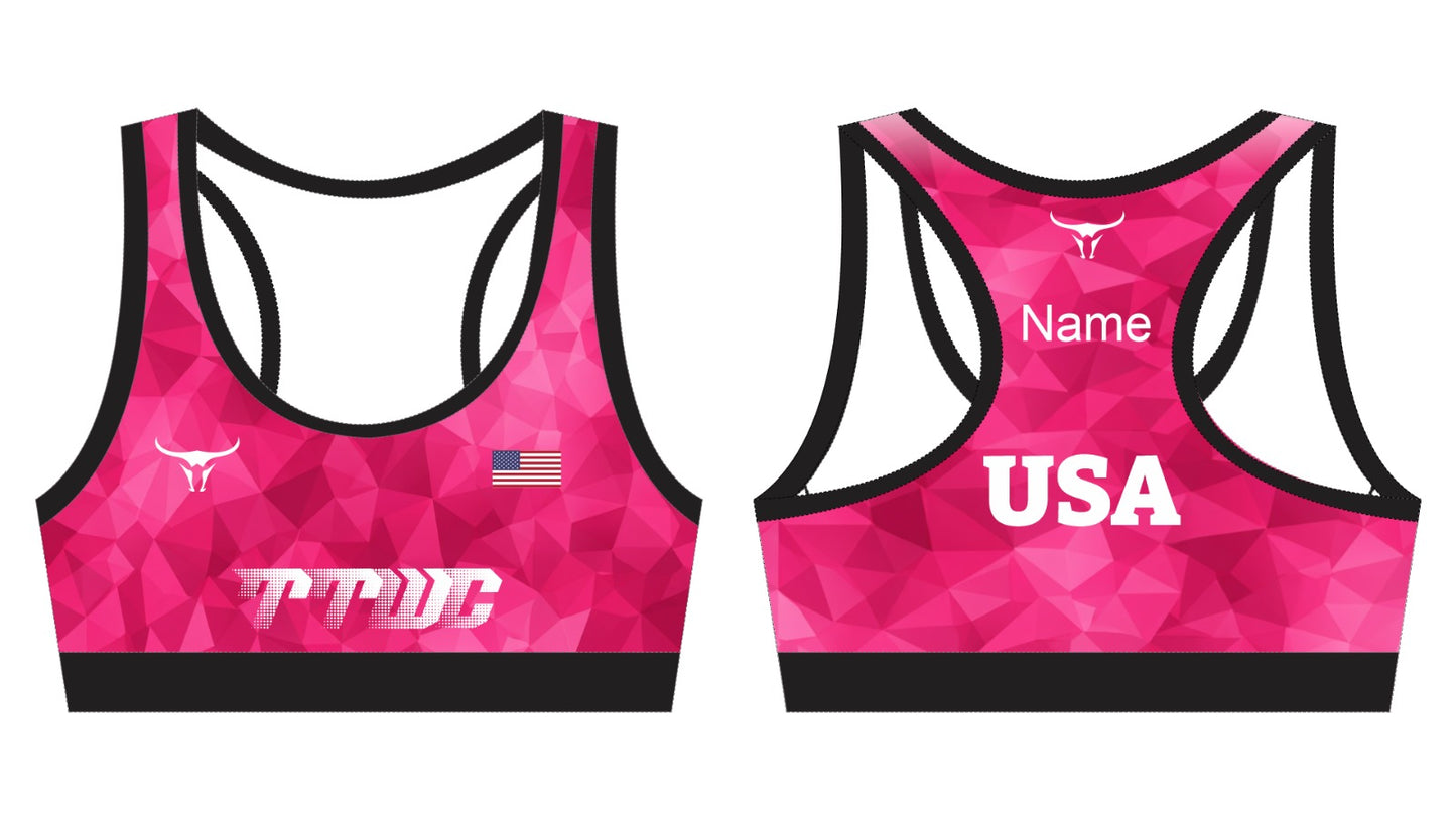 TTWC Pink Geo Sports Bra
