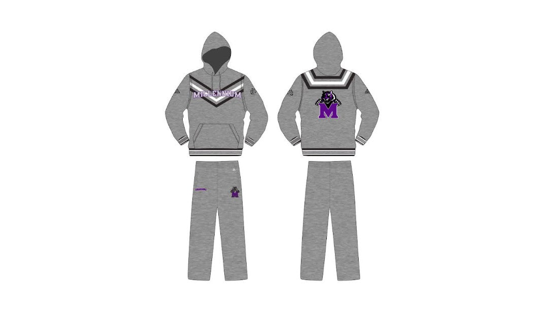 Millennium Wrestling Hoodie & Pant Set - Gray