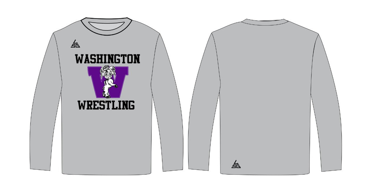 Washington Wrestling DriFit Long Sleeve - Gray