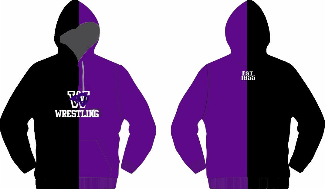 Washington Wrestling Hoodie - Purple & Black