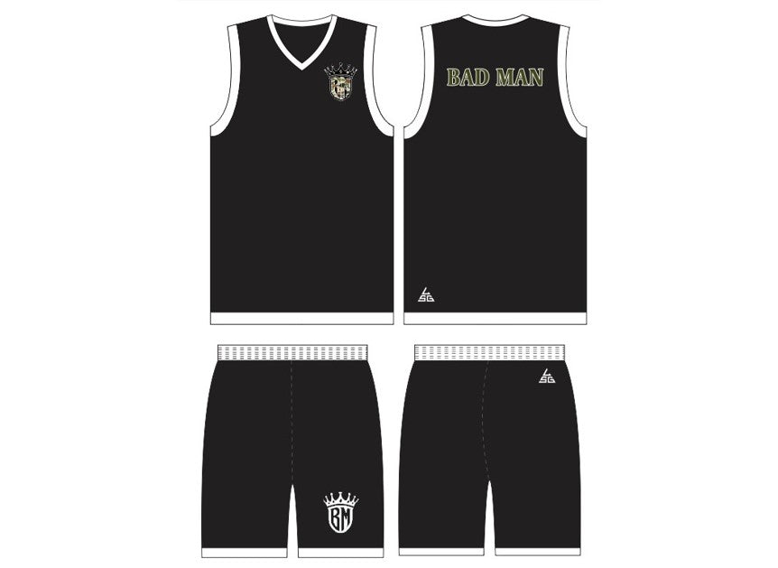 Bad Man Mesh Tank & Shorts - Black & Camo