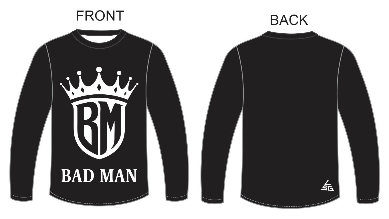 Bad Man DriFit Longsleeve - Black & White