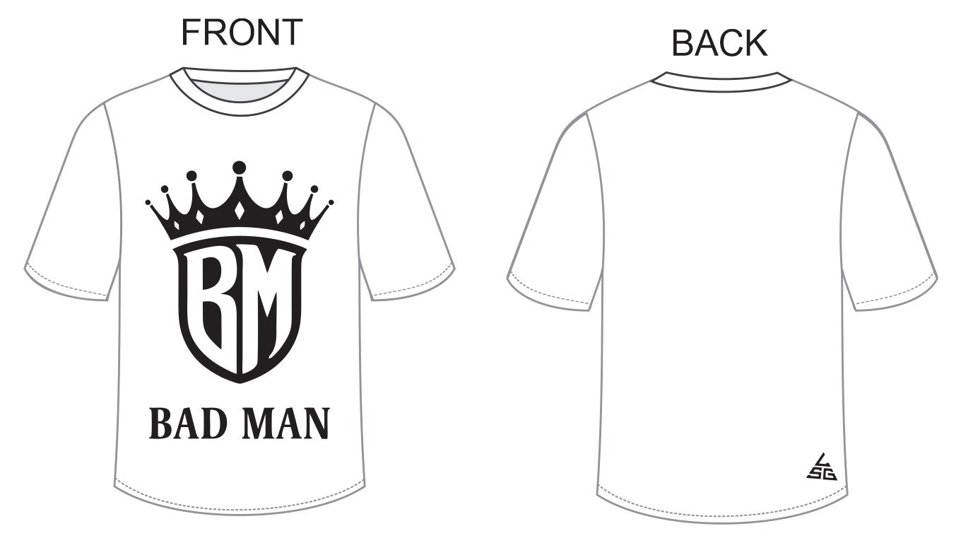 Bad Man T-Shirt - White & Black