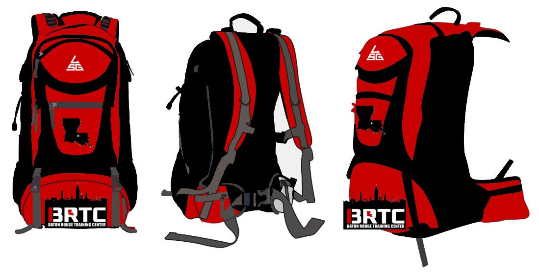 BRTC Wrestling Black with Red Backpack
