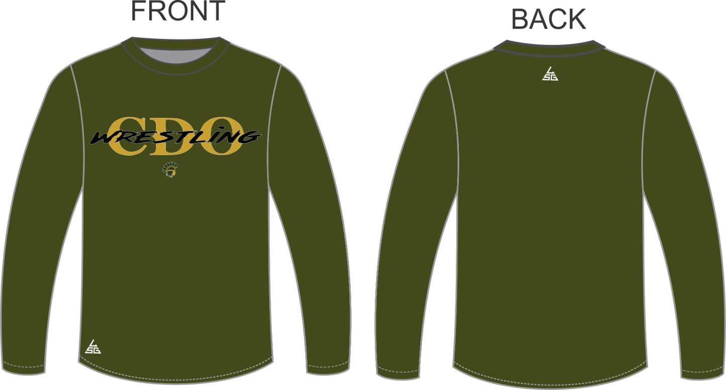 CDO Wrestling Longsleeved Shirt - Army Green