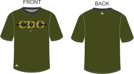 CDO Wrestling T-Shirt - Army Green