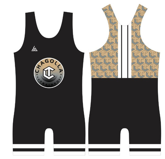 Chagolla Trained Wrestling Singlet - Gold Strength - MENS CUT/WITH NAME