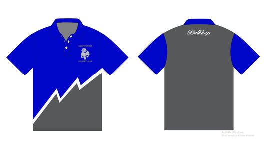 Safford Wrestling Polo Shirt - Blue & Dark Gray