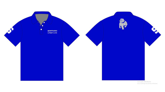 Safford Wrestling Polo Shirt - Blue