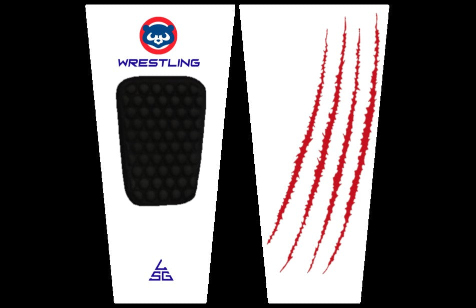 Cubs Wrestling Kneesleeve Set (2 Sleeves) - White
