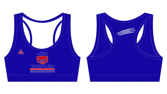 Cubs Wrestling Sports Bra - Blue