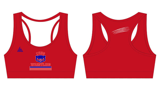 Cubs Wrestling Sports Bra - Red