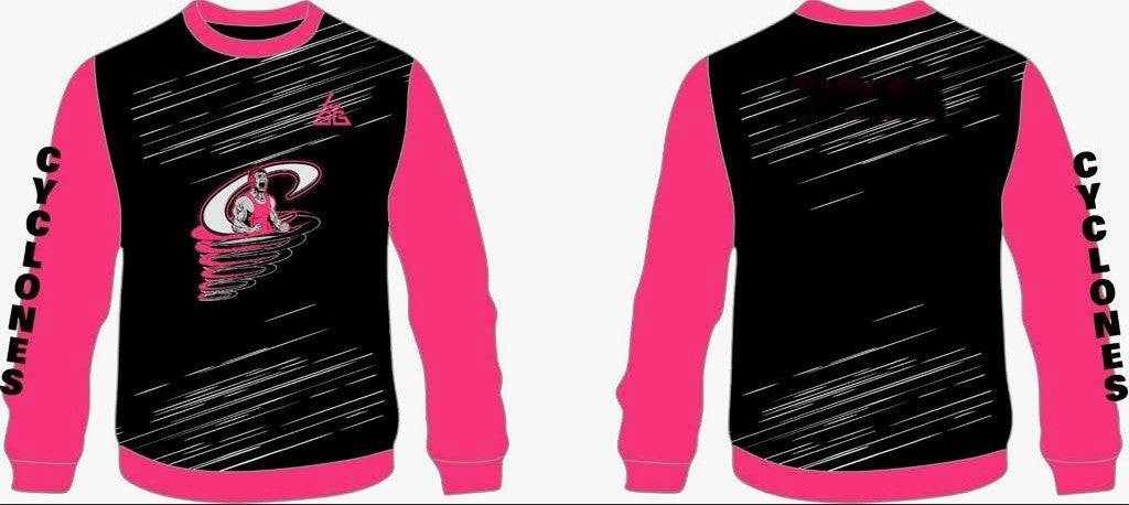 Cyclone Wrestling Crewneck Sweatshirt - Dark Pink