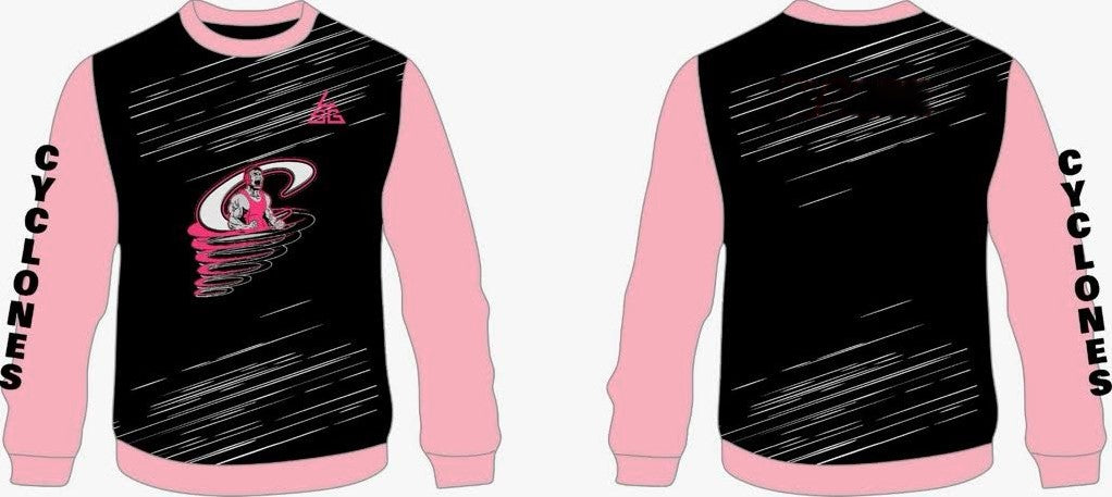 Cyclone Wrestling Crewneck Sweatshirt - Light Pink