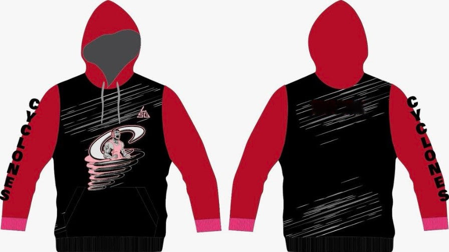 Cyclone Wrestling Hoodie - Red