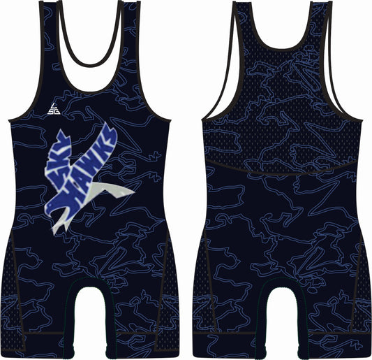 Deer Valley Wrestling Singlet - Male Cut (Navy Blue)