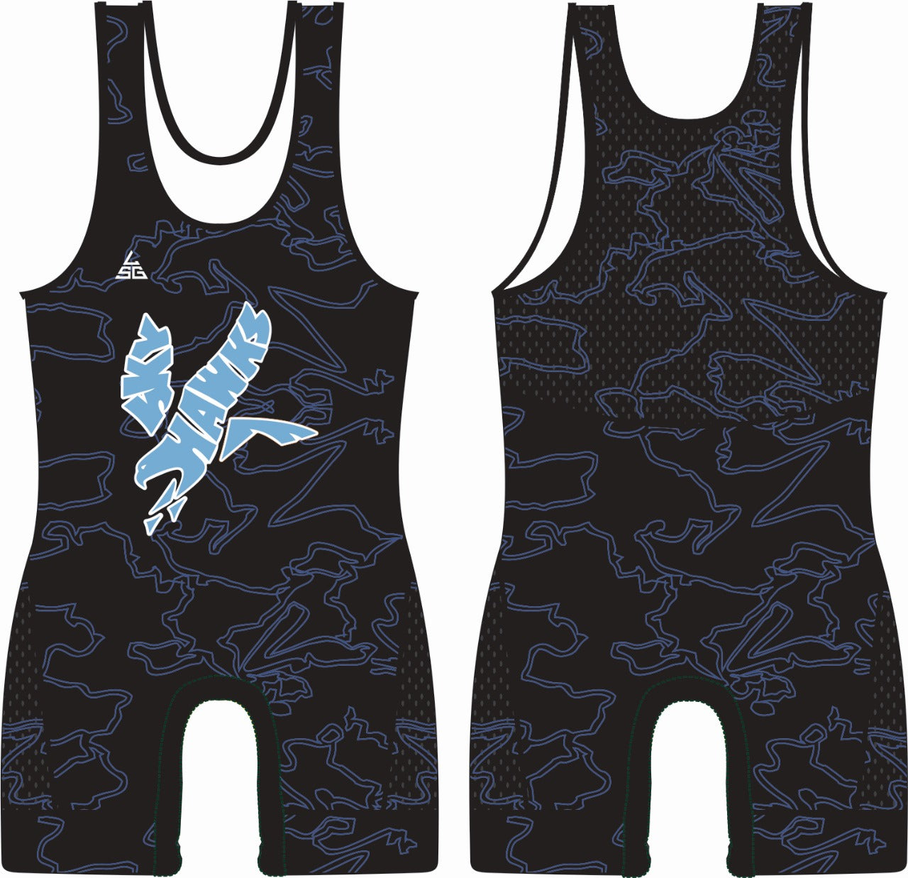 Deer Valley Wrestling Singlet - Male Cut (Black)