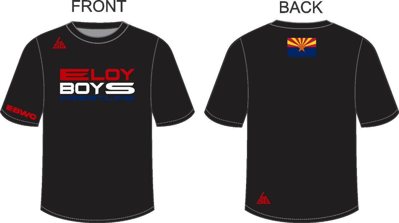 Eloy Boys Wrestling Shirt - Black