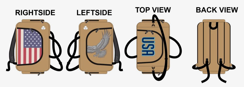 USA Veterans Wrestling Hybrid Duffle-Backpack