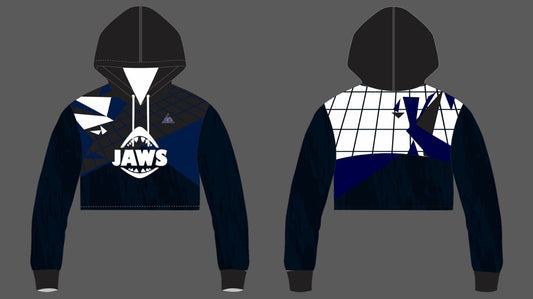 Jaws Wrestling Crop Hoodie