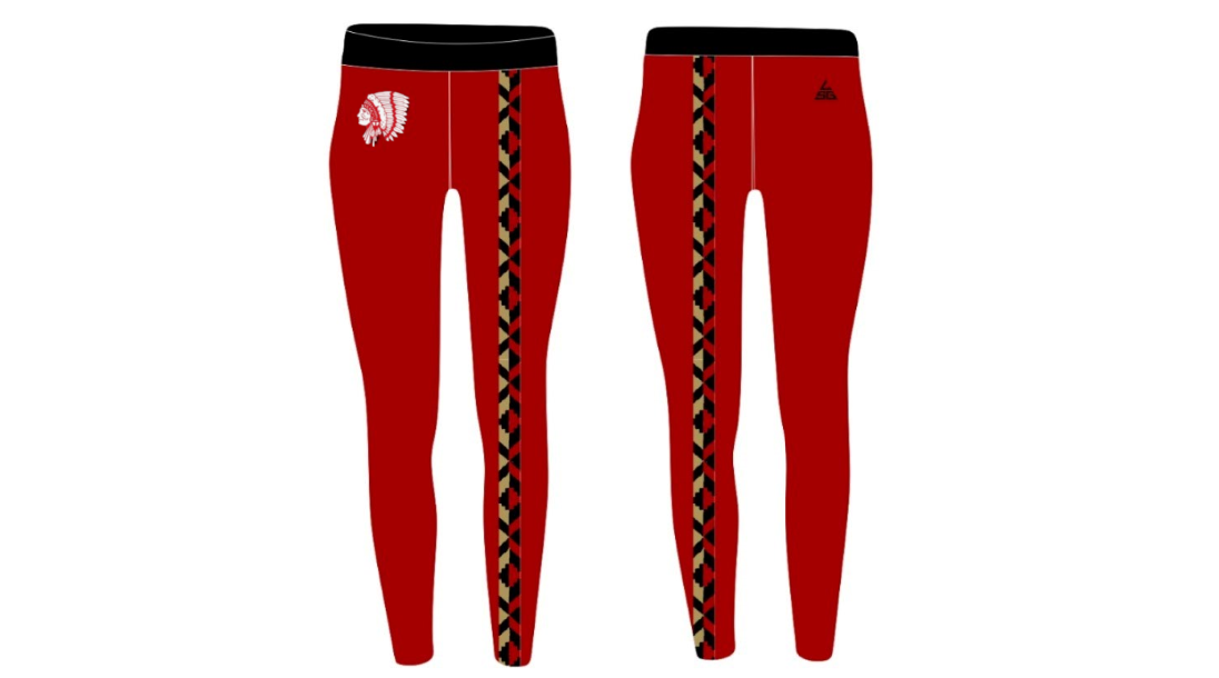 Chieftain Wrestling Red Leggings