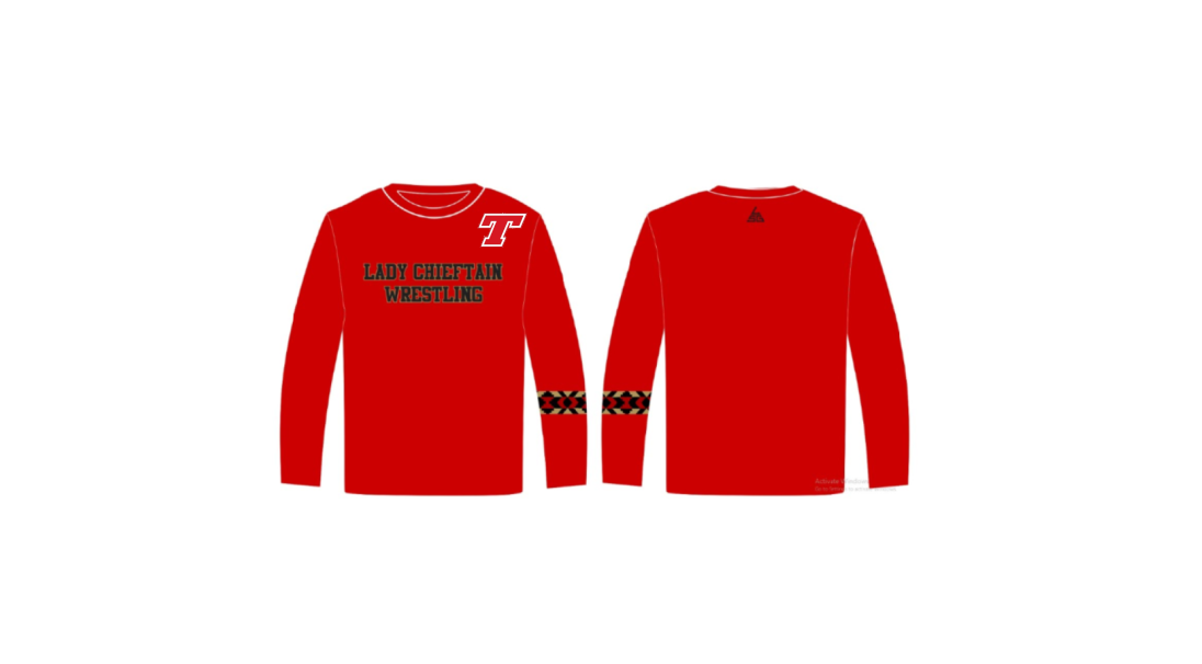 Lady Chieftain Red DriFit Longsleeve - Option 2