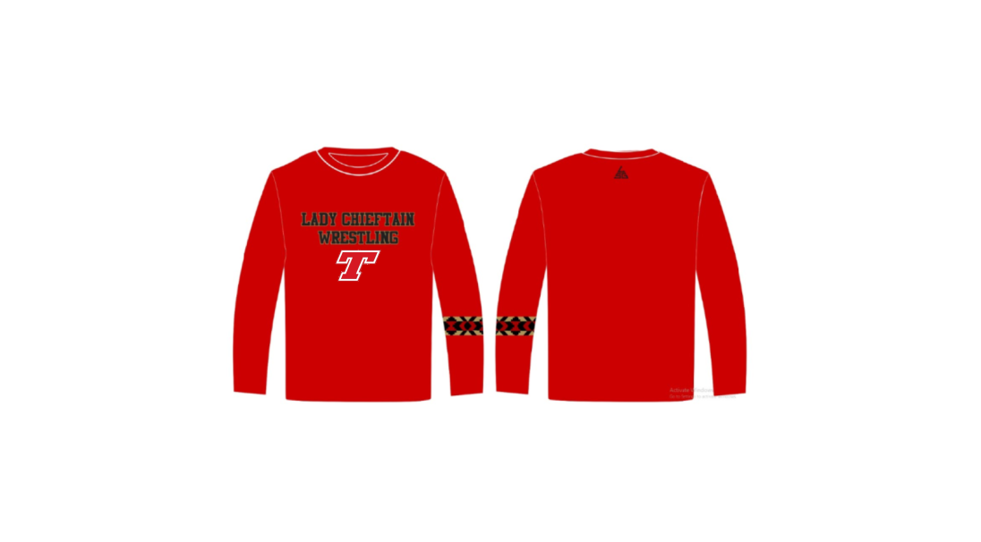 Lady Chieftain Red DriFit Longsleeve - Option 1