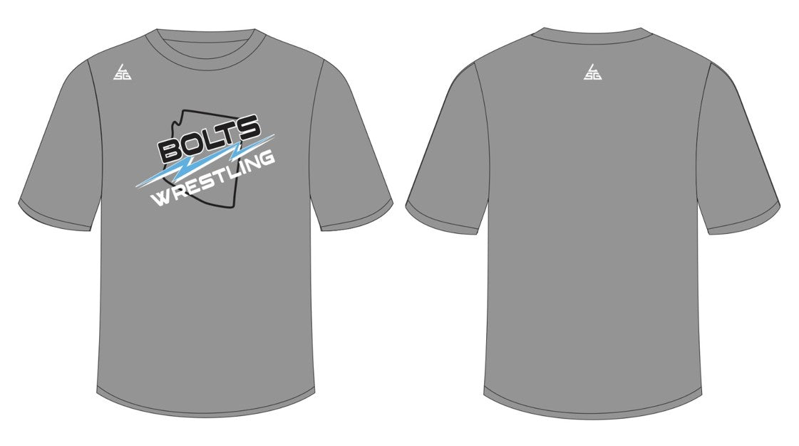 Bolts Wrestling DriFit Shirt - Gray