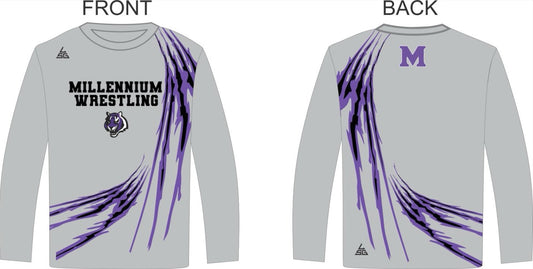 Millennium Wrestling DriFit Longsleeve - Gray