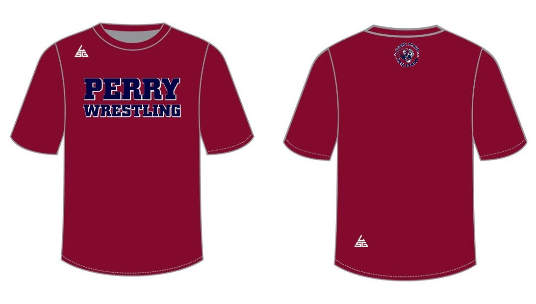 Perry Proud, Puma Strong Wrestling T-Shirt - Cardinal