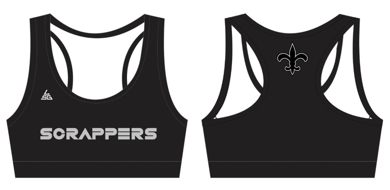 Scrappers Black Sports Bra