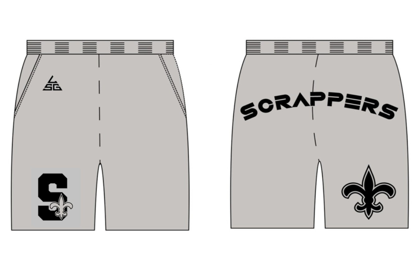 Scrappers Wrestling Mesh Shorts w/ Pockets (Gray)