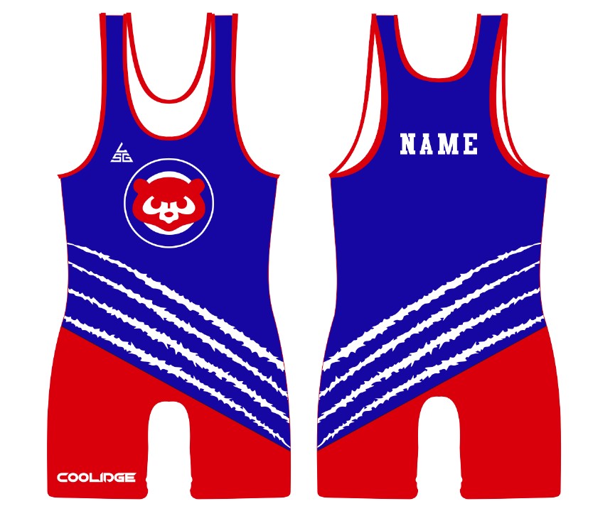 Coolidge Wrestling Blue & Red Singlet