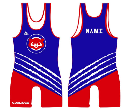 Coolidge Wrestling Blue & Red Singlet