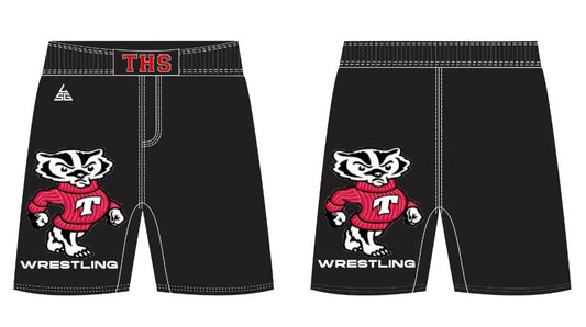 THS Wrestling Fight Shorts - Black