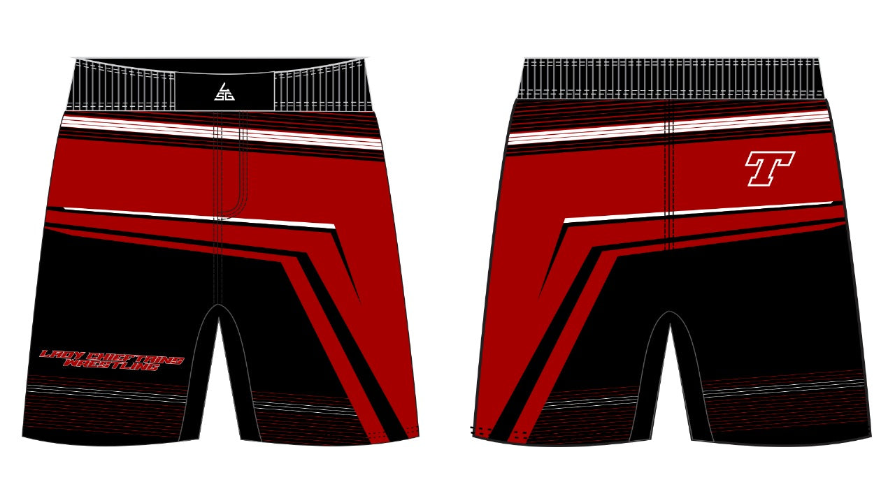 Lady Chieftains Wrestling Fight Shorts - Black & Red