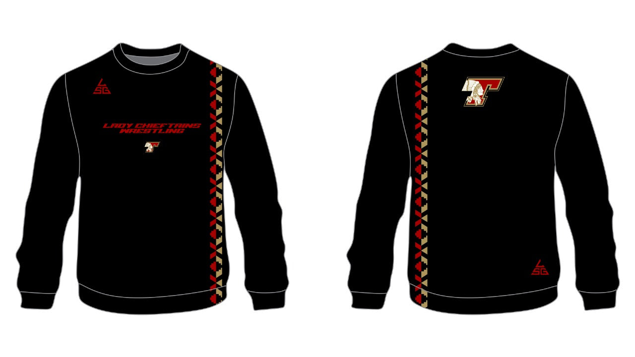 Lady Chieftain Wrestling Sweatshirt - Black