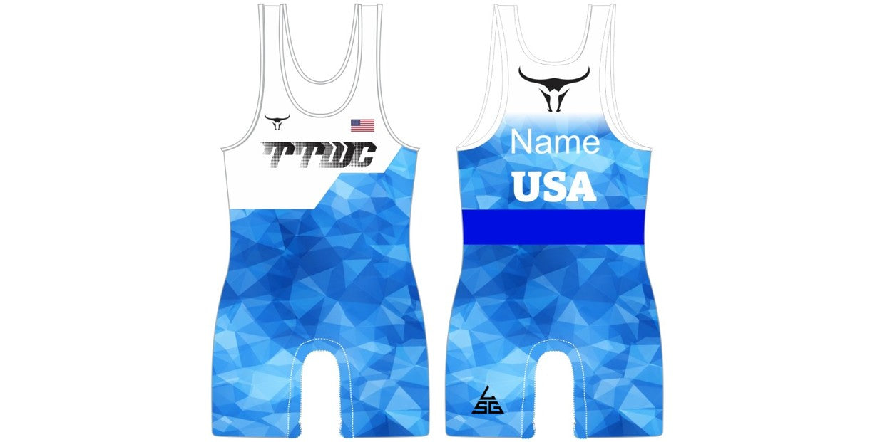 TTWC International Wrestling Geo Singlet Set - Female