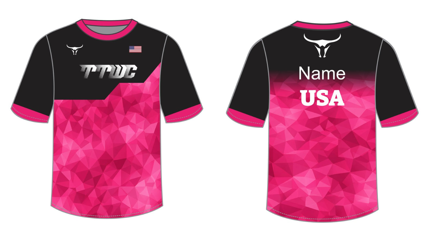 TTWC Wrestling Pink Geo T-Shirt