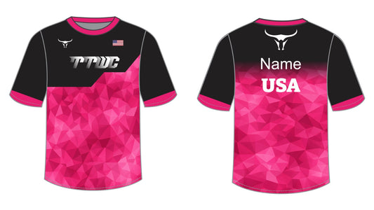 TTWC Wrestling Pink Geo T-Shirt